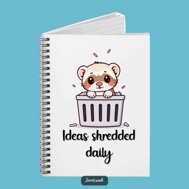 Funny Ferret Paper Shredder Notebook: Hilarious Journal for Comical Notes and Ideas