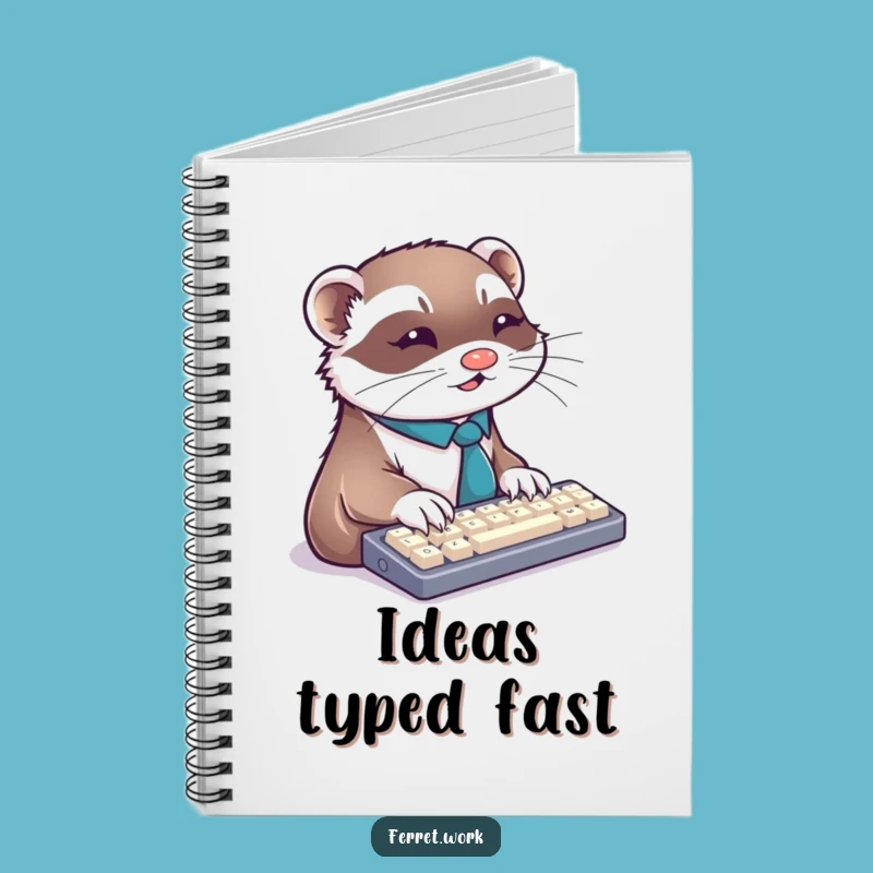 Funny Ferret Tie Keyboard Notebook - Journal for Busy Minds