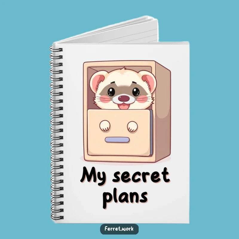 Funny Filing Cabinet Ferret Notebook: Jot Down Ideas with Playful Secrets
