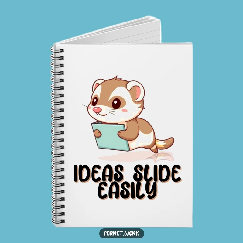 Funny Office Ferret Slide Notebook - Jot Down Ideas with Hilarious Workplace Velocity!