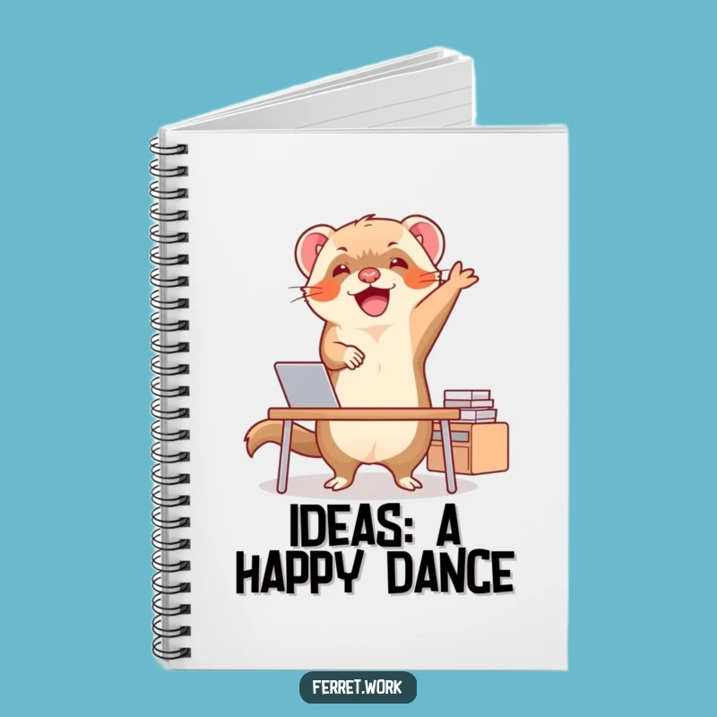 Funny Ferret Happy Dance Notebook: Jot Down Ideas with this Hilarious Gift
