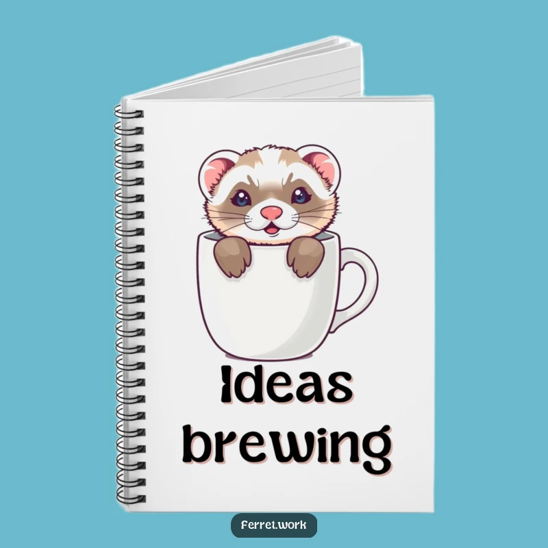 Funny Ferret Notebook: Coffee Mug Secrets