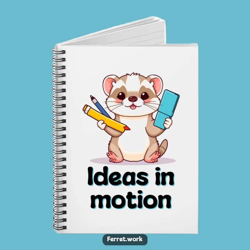 Funny Kawaii Ferret Juggling Notebook - Organized & Hilarious Stationery