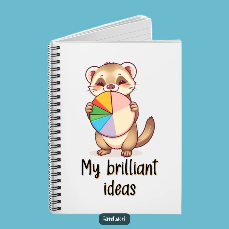 Funny Pie Chart Ferret Notebook: Jot Down Ideas with Comedic Data Genius