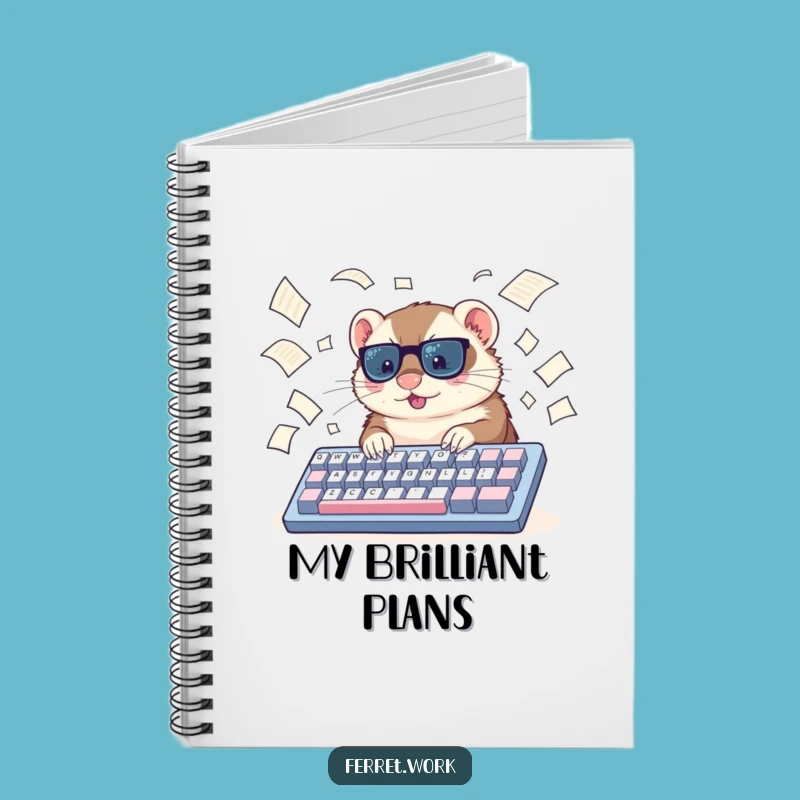 Funny Ferret Typing Notebook: Jot Down Ideas with Office Humor