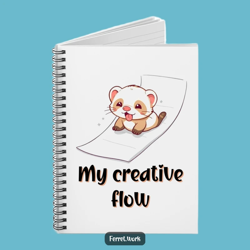 Funny Ferret Paper Slide Notebook - Joyful Playtime Journal Gift