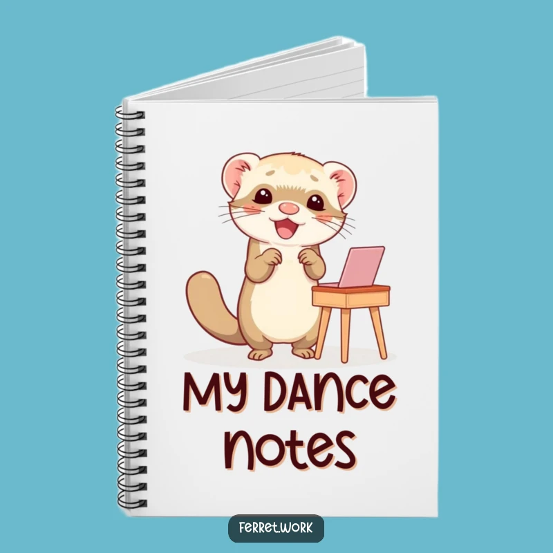Funny Ferret Happy Dance Desk Notebook: Hilarious Journal for Energetic Ideas
