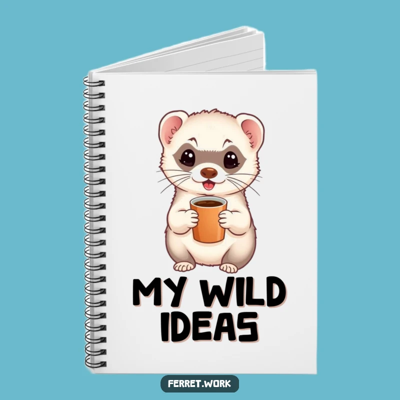 Funny Ferret Notebook - Capture Your Energy Ideas Gift