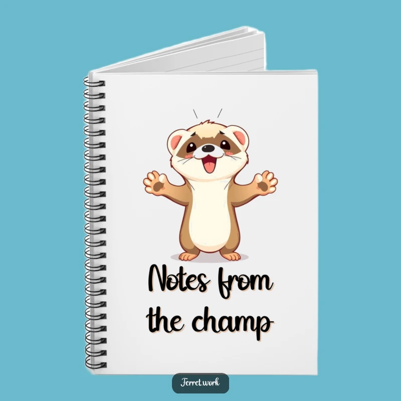 Funny Ferret Notebook: Paws Up Victory Celebration Journal Gift