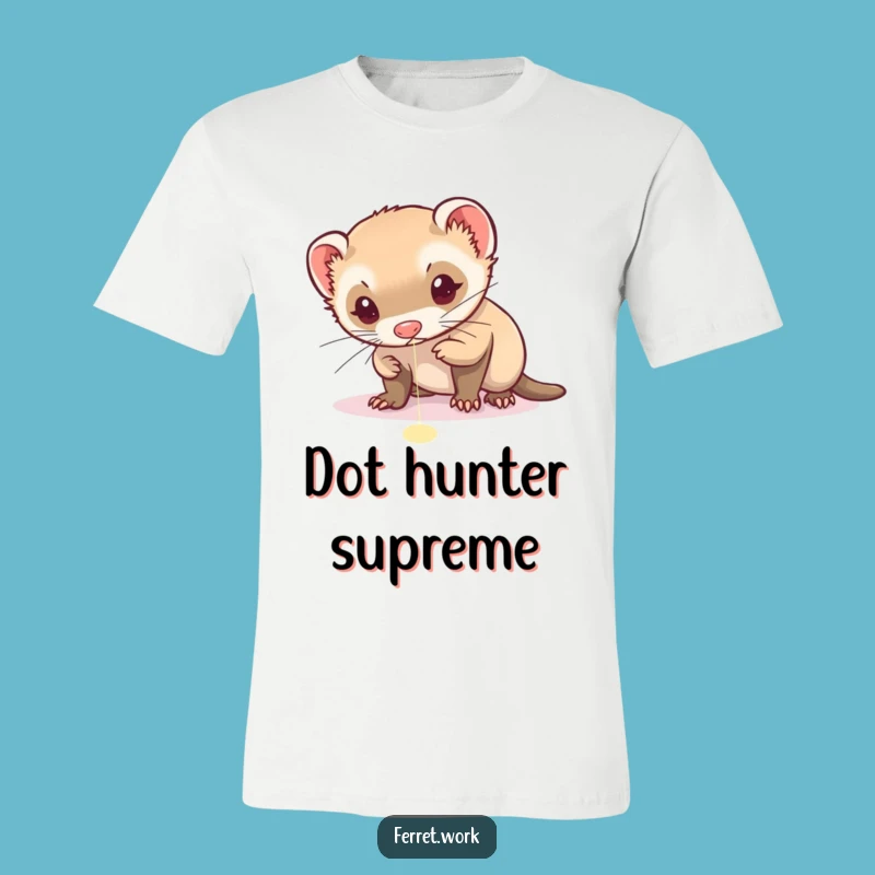 Funny Ferret Laser T-Shirt: Intense focus, a hilarious gift for pet owners.