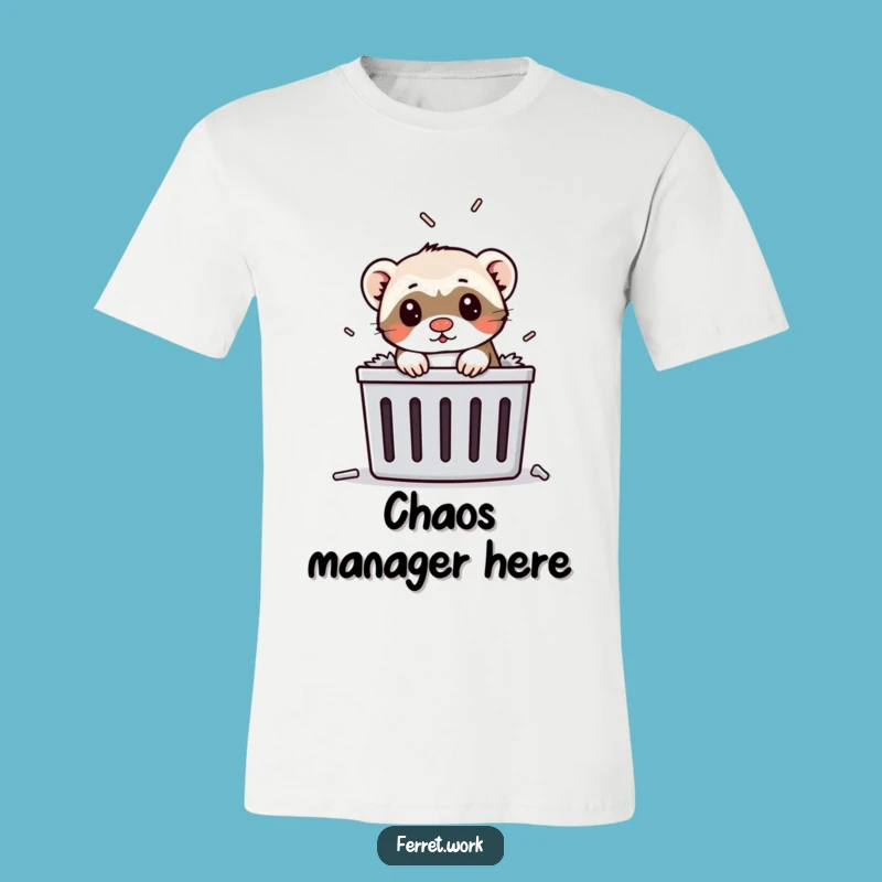 Funny Ferret Paper Shredder Tee: Hilarious Office Escape for a Quirky, Comical Look