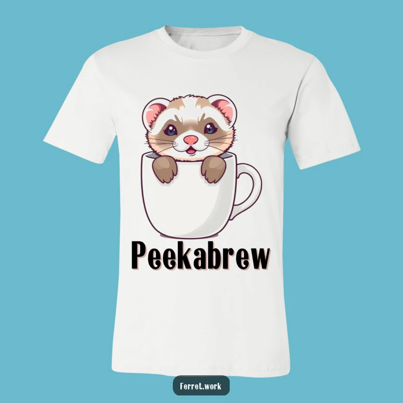 Funny Ferret T-Shirt: Coffee Mug Hideaway