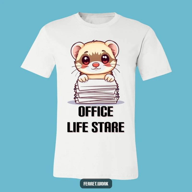 Funny Office Ferret T-Shirt: Wear Your Desk Shenanigans with Style
