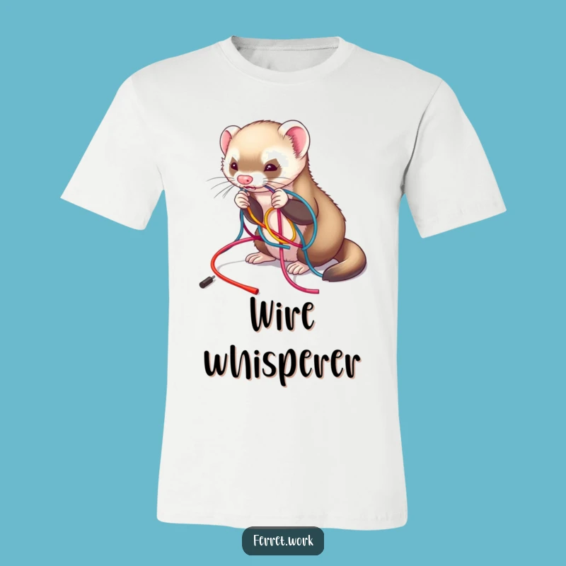 Funny Ferret Wire Tangle T-Shirt - Chaotic Fun Fashion Gift
