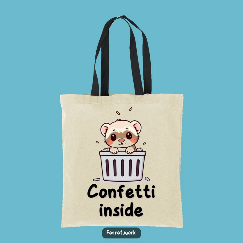 Funny Ferret Paper Shredder Tote: Hilarious Carry-All for Comical Daily Adventures