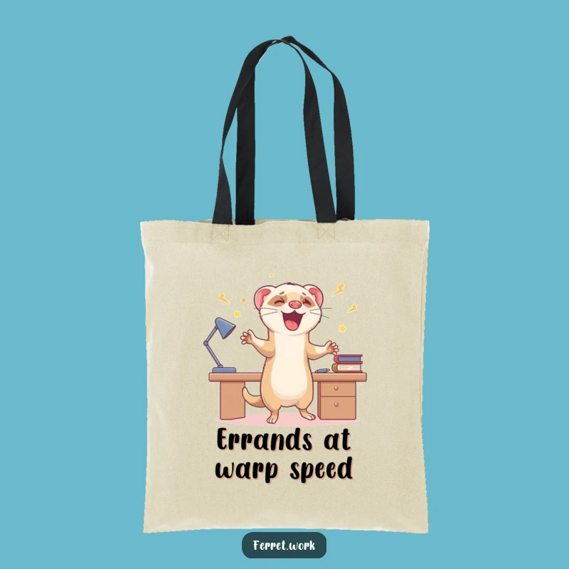 Funny Zoomie Ferret Tote Bag: Carry Your Excitement Everywhere You Go