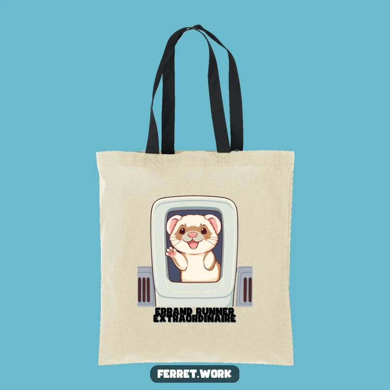 Funny Ferret Cubicle Wave Tote Bag - Carry Your Cheerful Vibes