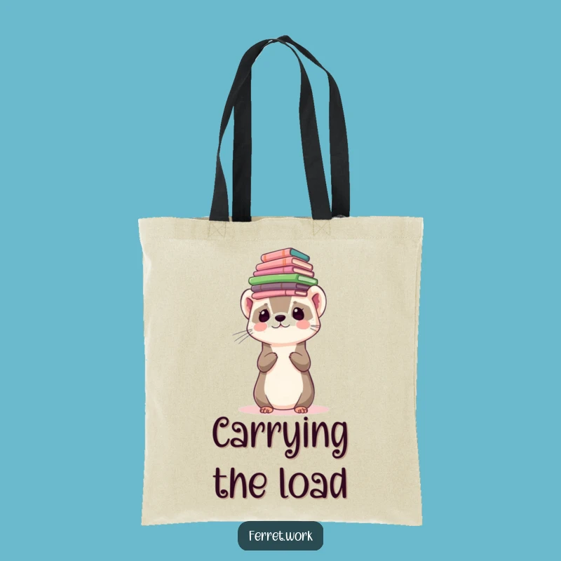 Funny Ferret Forms Balancing Tote: Overwhelmed Organization for Hilarious Errands