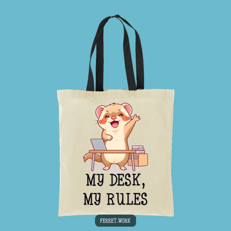 Funny Ferret Happy Dance Tote Bag: Carry your Laughs with this Hilarious Gift
