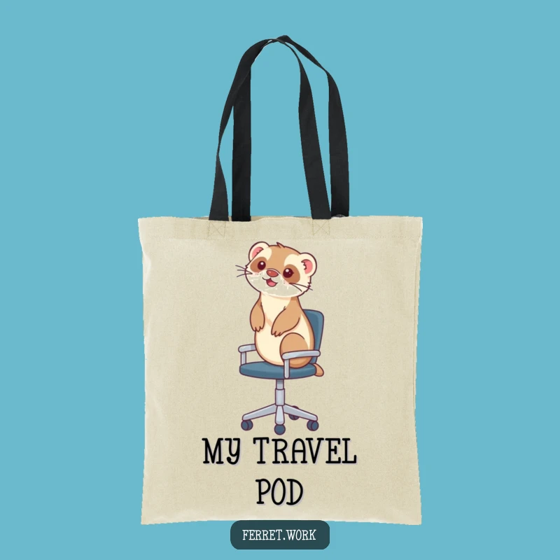 Funny Ferret Tote Bag: Office Chair Express
