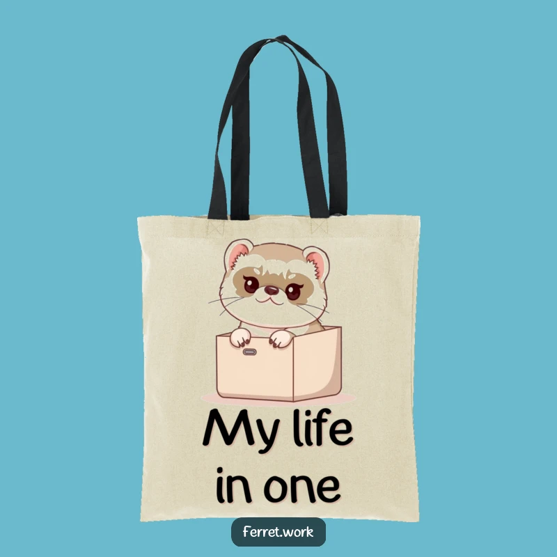 Funny Ferret Inbox Tote Bag - Witty & Practical Shopping Bag Gift